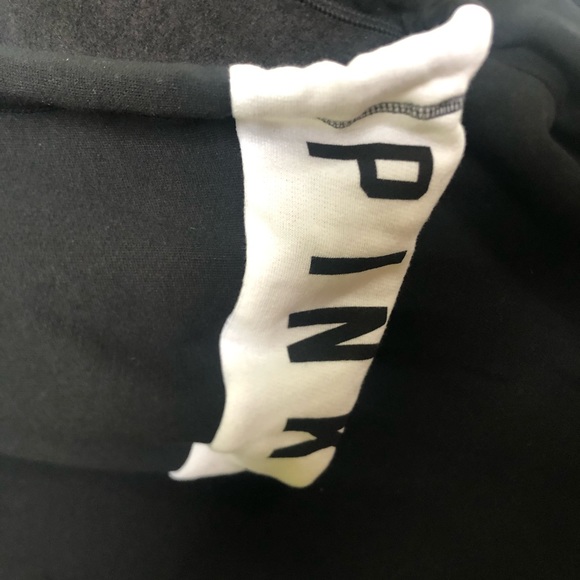 PINK Victoria’s Secret black and white zipper sweater - Picture 3 of 3